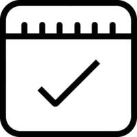 Calendar Icon for schedule reminder symbol image on the white background vector