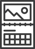 Calendar Icon for schedule reminder symbol image on the white background vector