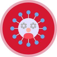 social red plano multi circulo icono vector