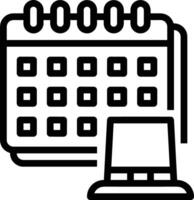 Calendar Icon for schedule reminder symbol image on the white background vector