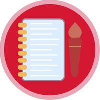 Sketchbook Flat Multi Circle Icon vector