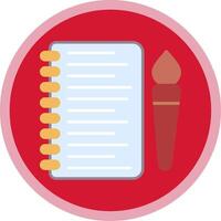 Sketchbook Flat Multi Circle Icon vector