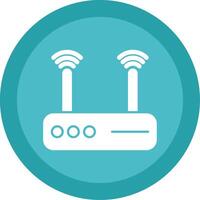 Modem Glyph Multi Circle Icon vector