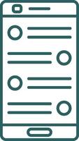 Chat Line Gradient Round Corner Icon vector