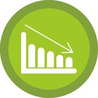 Chart Glyph Multi Circle Icon vector