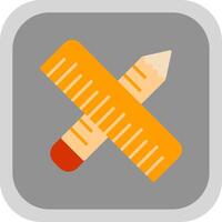 Pencil Flat Round Corner Icon vector