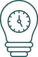 Time Management Line Gradient Round Corner Icon vector