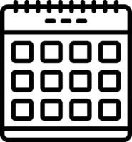 Calendar Icon for schedule reminder symbol image on the white background vector