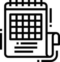 Calendar Icon for schedule reminder symbol image on the white background vector