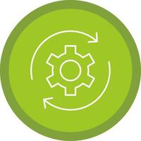 Recycle Line Multi Circle Icon vector