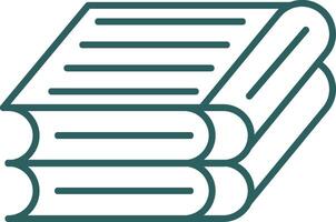 Books Line Gradient Round Corner Icon vector