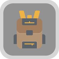 Backpack Flat Round Corner Icon vector