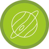 Planet Line Multi Circle Icon vector