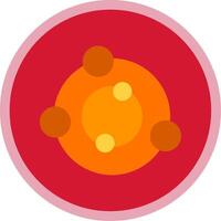 Solar System Flat Multi Circle Icon vector