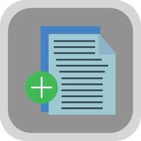 Add File Flat Round Corner Icon vector