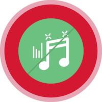 No Music Flat Multi Circle Icon vector