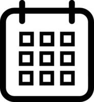 Calendar Icon for schedule reminder symbol image on the white background vector