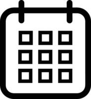 Calendar Icon for schedule reminder symbol image on the white background vector