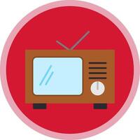 Television Flat Multi Circle Icon vector