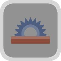 Circular Saw Flat Round Corner Icon vector