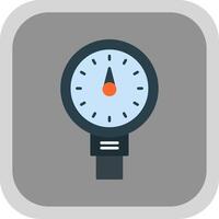 Meter Flat Round Corner Icon vector