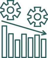 Management Line Gradient Round Corner Icon vector