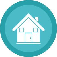 House Glyph Multi Circle Icon vector