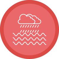 Rain Line Multi Circle Icon vector