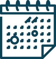 Calendar Icon for schedule reminder symbol image on the white background vector