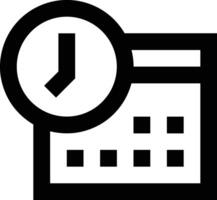 Calendar Icon for schedule reminder symbol image on the white background vector