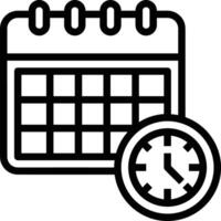 Calendar Icon for schedule reminder symbol image on the white background vector