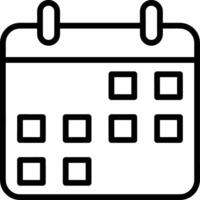 Calendar Icon for schedule reminder symbol image on the white background vector