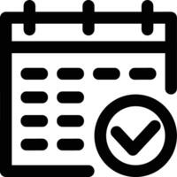 Calendar Icon for schedule reminder symbol image on the white background vector