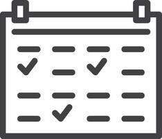 Calendar Icon for schedule reminder symbol image on the white background vector