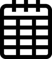 Calendar Icon for schedule reminder symbol image on the white background vector