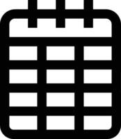 Calendar Icon for schedule reminder symbol image on the white background vector