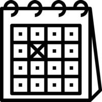 calendario icono para calendario recordatorio símbolo imagen en el blanco antecedentes vector