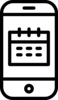 Calendar Icon for schedule reminder symbol image on the white background vector