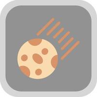 Asteroid Flat Round Corner Icon vector