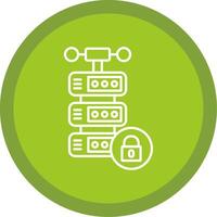 Server Line Multi Circle Icon vector