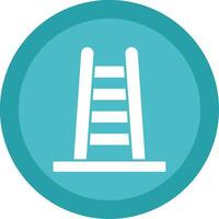 Step Ladder Glyph Multi Circle Icon vector