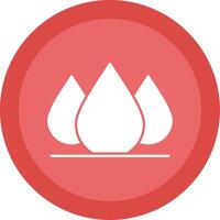 Water Drop Glyph Multi Circle Icon vector