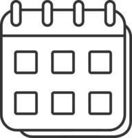 Calendar Icon for schedule reminder symbol image on the white background vector