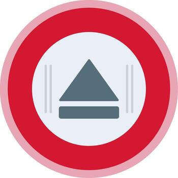 Eject Flat Multi Circle Icon vector