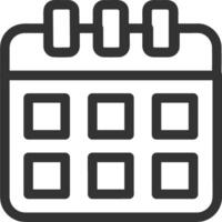 Calendar Icon for schedule reminder symbol image on the white background vector