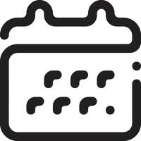 Calendar Icon for schedule reminder symbol image on the white background vector