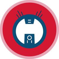 Robot Vacuum Flat Multi Circle Icon vector