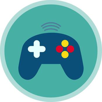 Controller Flat Multi Circle Icon vector