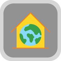 Greenhouse Flat Round Corner Icon vector