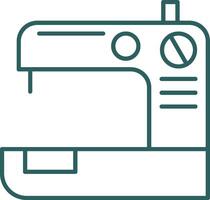 Sewing Machine Line Gradient Round Corner Icon vector
